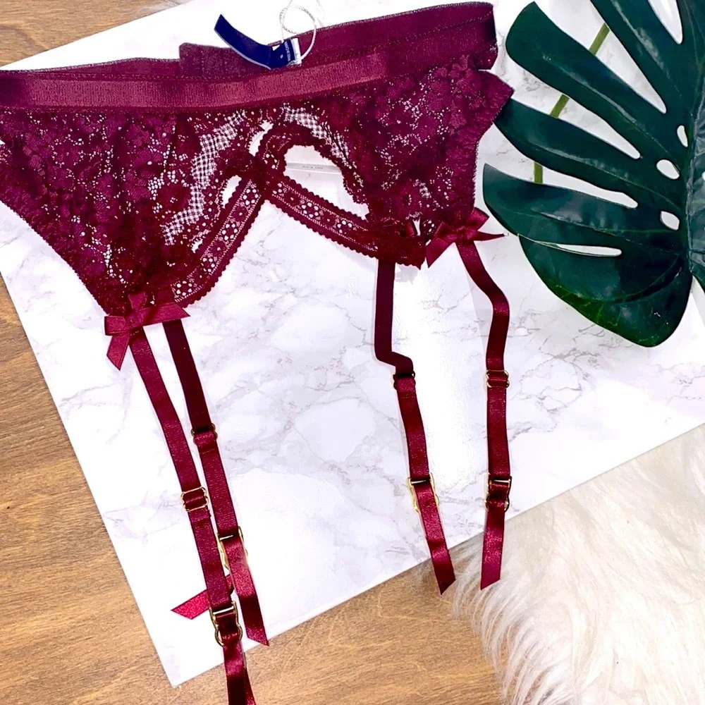 Journelle lace panties garter belt
